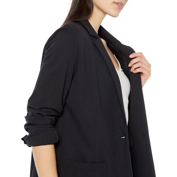 Amazon Essentials Women's Relaxed-Fit Soft Ponte Blazer XX-Large Black - Picture 5 of 6